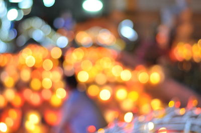 Defocused image of illuminated lights