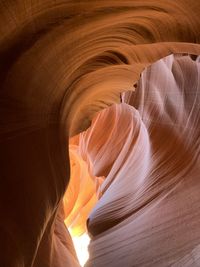 Low angle view of rock formation