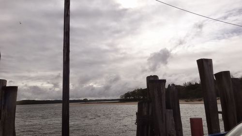 Panoramic view of water against sky