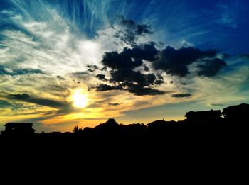 Silhouette of trees at sunset