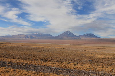 Scenic view of desert against sky