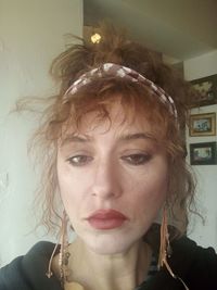 Close-up portrait of woman