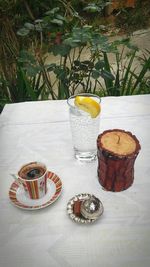 Close-up of food on table