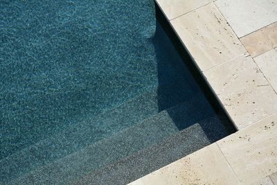 High angle view of swimming pool