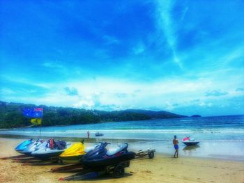 Scenic view of sea against sky