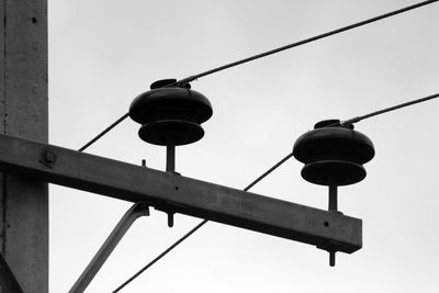 Low angle view of street light against sky