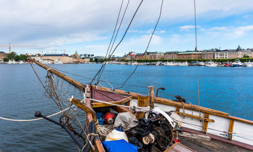 Boats in harbor