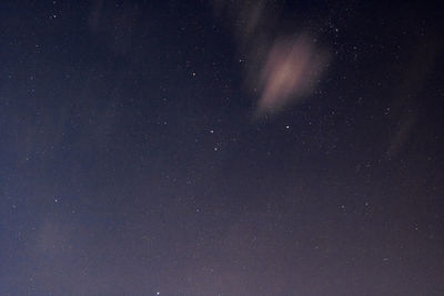 Low angle view of stars in sky