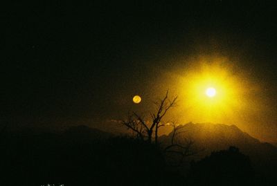 Scenic view of moon at night