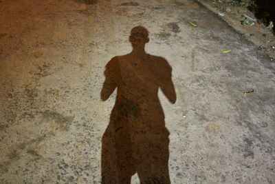 Shadow of man standing on ground