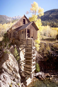 Built structure on land against sky