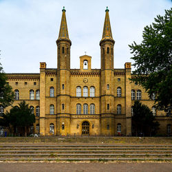 Low angle view of building against sky