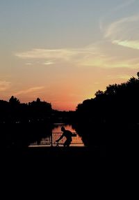 Silhouette of trees at sunset