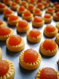 Pineapple tarts on baking tray