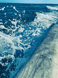 High angle view of swimming pool in sea