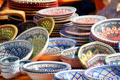 Colorful crockeries for sale