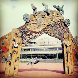 Low angle view of sculpture