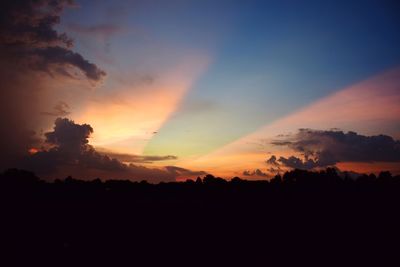 Scenic view of dramatic sky during sunset