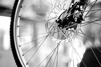 Close-up of bicycle wheel