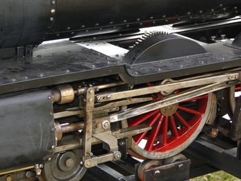 Close-up of old machine part