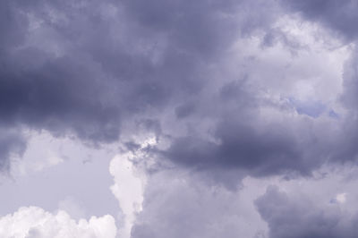 Low angle view of clouds in sky