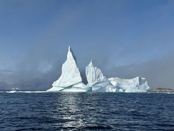 Perfect shapes of ice mountain in greenland