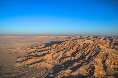 Aerial view of a desert