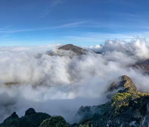 Scenic view of mountain against sky