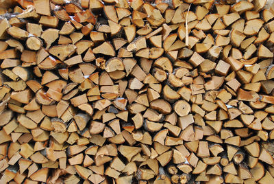 Full frame shot of logs