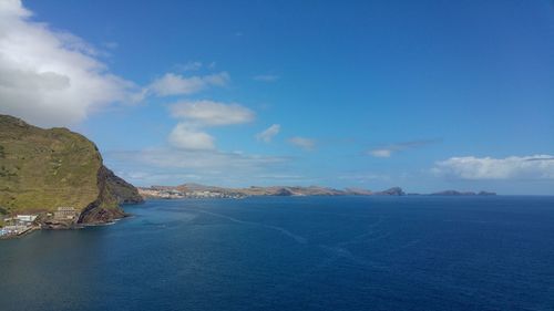 View of sea against cloudy sky