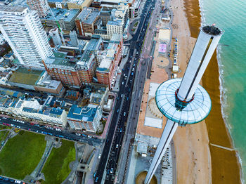 High angle view of cityscape