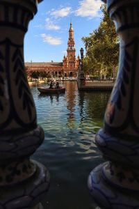 Reflection of buildings in water