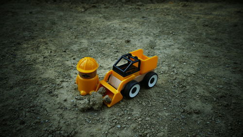 Close-up of toy car