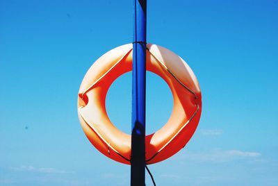Low angle view of built structure against blue sky