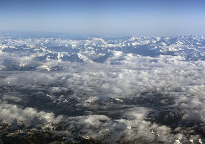 Aerial view of cloudscape against sky