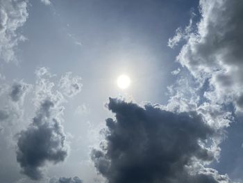 Low angle view of moon in sky