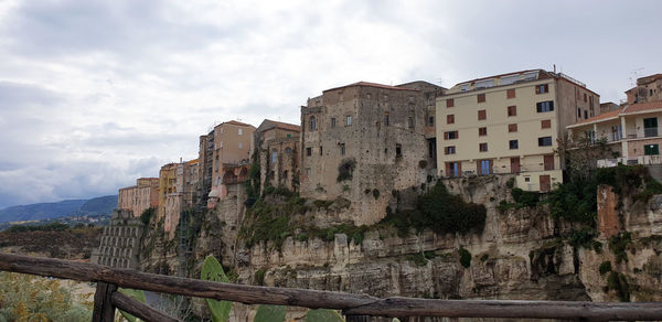 Low angle view of buildings against sky