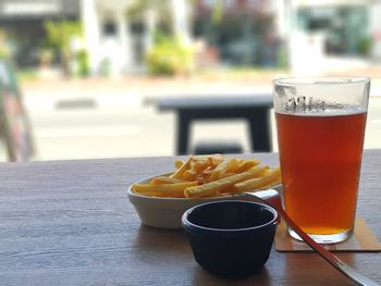 Close-up of drink on table