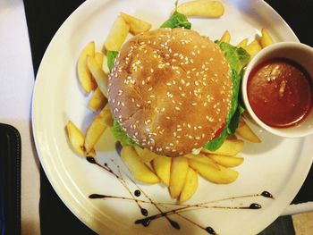 Close-up of served food