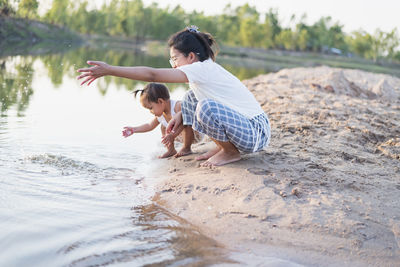 Portrait of happy loving mother and her baby outdoors. person