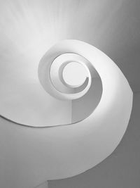 Low angle view of spiral staircase
