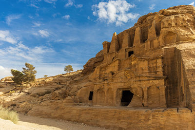 Obelisk tomb or bab as siq triclinium at the ancient city of petra