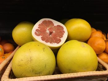 Close-up of fruits in tray