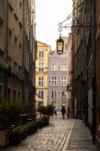 Ancient architecture of old town in gdansk poland. beautiful and colorful old houses historical part