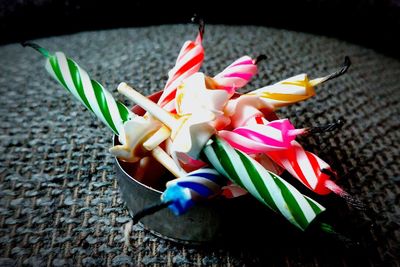 Close-up of multi colored candies