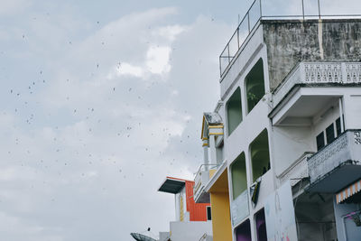 Low angle view of buildings against sky