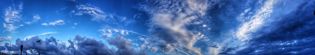 Low angle view of clouds in blue sky