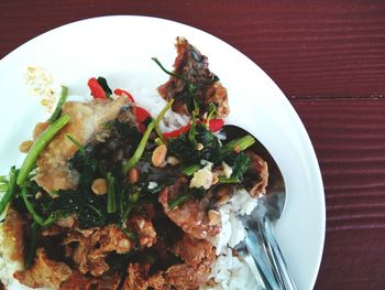 Close-up of food in plate
