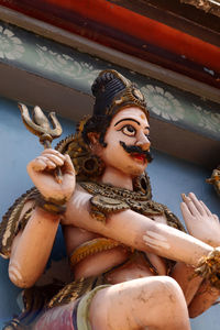 Low angle view of statue of buddha