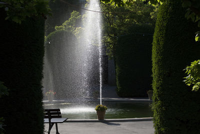 Fountain in the dark